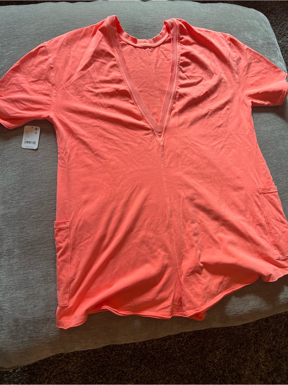 FP Movement by Free People Neon Coral Tee - Bright Coral